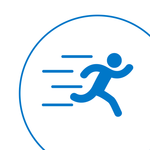 Graphic of a person running